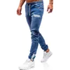 Vicabo Men's Fashion Sexiga jeans för män svartblå hålbyxor med Pocket Ropa de Hombre 2020 #W MX200814266B