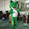 Performance Green Frog Mascot Costumes Cartoon Character Outfit Suit Carnival Unisex vuxna storlek Halloween Jul fancy Party Carnival Dress Suits