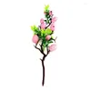 Flores decorativas decoração de páscoa ovos árvore planta artificial ramos pintados pássaro folhas verdes simulação buquês diy festival nós