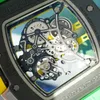 自動メカニカルウォッチRicharmillesスポーツ腕時計RicharmillerシリーズSwiss Watches Men's RM61-01マニュアルメカニカルセラミックラグジュアリーメンズウォッチwn-61v88