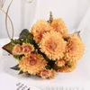 Dekorativa blommor 1 gäng hem bröllopsdekor blommor arrangemang konstgjorda gerbera afrikanska tusensköna falska solros bukett siden