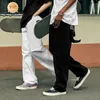 Jeans masculinos hiphop líder y2k rua skate menino magro encaixe reto skate vendendo calças para homens e mulheres
