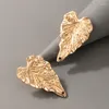 Baumeln Ohrringe Trendy Blumen Blatt Tropfen Ohrring Für Frauen Unregelmäßige Geometrische Gold Farbe Legierung Metall Schmuck