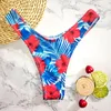 Costumi da bagno da uomo, bikini sexy da donna, pantaloni a forma di V e per il commercio estero europeo americano stampato transfrontaliero