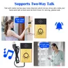 Doorbells Wireless Voice Intercom Doorbell 2-way Talk Monitor with 1*Outdoor Unit Button 1* Indoor Unit Receiver Smart Home Security Door HKD230918