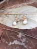 Oorknopjes Elegante romantische witte moederschelp met natuurlijke parel 925 zilveren naaldoorbel voor dames Koreaanse mode-sieradenfeest