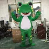 Performance Green Frog Mascot Costumes Cartoon Character Outfit Suit Carnival Unisex vuxna storlek Halloween Jul fancy Party Carnival Dress Suits