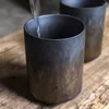 Vinglas Cup Retro Pottery Coffee Practical Portable Water Drinking Premium Hållbara glas Espressokoppar