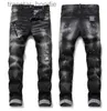 Jeans da uomo vendita calda 2021 nuovi Mens Badge Rips Stretch Designer Jeans Distressed Strappato Biker Slim Fit Lavato Moto Denim Uomo Hip Hop Moda Uomo Pantaloni L230918