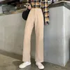 Women's Pants 2023 Vintage Corduroy Women High Waist Straight Female Autumn Winter Trousers Pantalon Femme