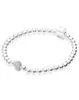 Äkta 925 Sterling Silver Smooth Pärlor Pave Crystal Ball Armband Fit Bead Charm Diy Fashion Jewelry3773961