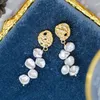 Dangle Earrings Vanssey Luxury Fashion Jewelry Keshi Petal Natural Baroque Pearl Drop Party Women for Women 2023