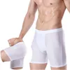 Slips en soie glacée pour hommes, slips étendus, Sexy, élastiques, sous-vêtements de sport, de haute qualité, doux et respirant, grande taille