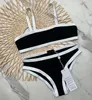 Paris mayo tasarımcısı bikinis seti 2024 siyah beyaz mayo lüks plaj kıyafeti markası moda push yukarı mayo takım elbise kadın xl tags kadın maillot de bain femme