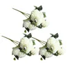 Decorative Flowers 3PC Wedding Decorations Mini Chrysanthemum Bouquet Real Silk Flower Vase With Artificial