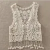 Cover-Ups Été Enfant En Bas Âge Enfants Bébé Filles Crochet Dentelle Creux Cardigan Hauts Gilet Glands Couvrir Gilet Maillots De Bain Beachwear Saro269q