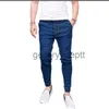 Pantalons pour hommes Denim Joggers hommes Jeans pantalons Streetwear Hip Hop Skinny Jeans hommes extensible mi bleu hommes Jeans pantalons longs J230918