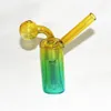 12cm Curved smoking pipes Glass Oil Burners Pipes with Different Colored Balancer Water Pipe