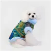 犬のアパレル中国の年のペット服犬の冬のコスチュームスーツチョンサムペット服大きなコートジャケットドロッグドロップデリバリーガーDH0ZP