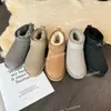 Australia Botas de diseñador Tazz Tasman Zapatillas para mujer Clásico Invierno Bota cálida Mostaza Ultra Mini Plataforma Bota de nieve Piel de oveja Gamuza Tobillo Botín