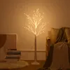 Faux Floral Greenery LED LED LIDE LIGE Lights Świecanie Lampa modelowania otoczenia Boża Brzanka Whitr Tree Dekoracja Lantern Pilot 230918