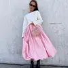 Skirts Y2k Fashion Pink Stain For Women Autumn 2023 Vintage Elegant Tutu Skirt Female High Street Long Birthday Party