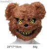 Kostymtillbehör Party Masks Halloween Scary Head Cover Rabbit Cosplay Mask Bear Bunny Costume Props Dress Up Mask for Halloween Party Scary Headgear Costumelt0