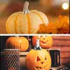 Fleurs décoratives 24 pièces, poignée de citrouille, fournitures de bricolage pour Halloween, décorations de fête, artisanat, matériel de fabrication, Mini lanternes en plastique