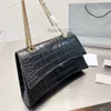 أكياس مسائية أكياس مسائية رفرف كروسة حقيبة كتف حقائب اليد محفظة رسالة معدنية Hasp Zipper Pocke Waltt Wallet