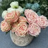 Fleurs décoratives 7 têtes/bouquet de roses concubines impériales, fausses pivoines florales, décoration de mariage, de noël, de maison, pour mère