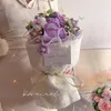 装飾的な花シミュレーションカーネーションウールブーケハンドニットクリエイティブヒマワリバラの永遠の花の飾りギフトガールフレンドへ