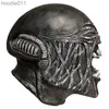 Costume Accessories Party Masks WAYLIKE Movie Aliens Vs Predator Mask Cosplay Costume Alien Antenna Horror Half Latex Masks Props Halloween Party Props 220915 L230