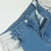 Jeans da donna Szkzk Pantaloni svasati a vita alta con blocco colore sfumato casual Denim elasticizzato Pantaloni lunghi skinny da festa