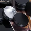 60ml Empty Refillable Aluminum Jars 60g Black Gold Metal Tin Cosmetic Containers Crafts Packaging Small Aluminum Box 68x25mm