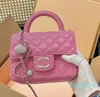 Designer Mini Channel Bags Gewatteerde Luxe Schouder Leer Mode Hoge Kwaliteit Kaviaar Vrouwen Keten Bal Kristallen Tassen Han