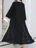 Roupas étnicas moda manga comprida cardigan abaya sólido oversized árabe dubai marroquino kaftan corban eid al adha solto robe muçulmano