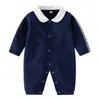 デザイナー幼児の子供服セット長い袖の新生児ロンパースコットン男の子の女の子ジャンプスーツ +帽子服