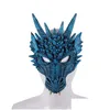 Outros acessórios de motocicleta Novos adereços de Halloween 3D Dragão Máscara Meia Face Máscaras para Crianças Adolescentes Halloweens Costume Party Decorações Ad Dhfec