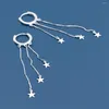 Orecchini pendenti TOYOOSKY S925 Sterling Silver Star Nappa Catena Earline Ins Style Design Senso Piccolo orecchio fresco Gioielli Regalo di compleanno