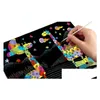 Prodotti di carta all'ingrosso Magic Scratch Art Book Quaderno arcobaleno con stilo in legno Tabelloni per appunti per bambini Gioco di compleanno per feste di Natale Gi Dhgje