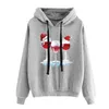 Women's Hoodies Ladies Crew Neck Long Sleeve Christmas Print Hooded Sweatshirt Fashion Loose Top Zip Hoodie Dress Women Pullover