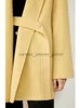 Женское шерстяное пальто Amii в стиле минимализм, зимнее пальто в стиле OL, женское пальто из 100% шерсти, модное двустороннее шерстяное пальто с лацканами, зимнее пальто для женщин 12020344L230918