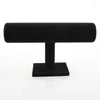 Jewelry Pouches Niche Design T-Shaped Velvet Leather Display Stand Watch Bracelet Storage Rack Necklace Holder