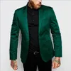 Op maat gemaakte groene jas Herenpakken voor bruiloft Piekte revers Eén knop Bruiloft Tuxedos Only Jacket191Y
