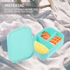 Servies Kids Snack Container Siliconen Lunchbox Outdoor Bento Case Draagbaar Kantoor Silicagel Kind