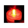 Dekoracja imprezy podwodna świeca Podwodna Flimeless LED Tealights Wodoodporne elektroniczne świece bezdymne światła urodziny Dr Dheat