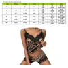 Kobietowa odzież sutowa Kobiety Leopard Printed Pajama Zestaw Sexy Lace V Neck Bielizna Krótki zestaw Pijama Suit Koronkowy bieliznę Koszczelki Pękamę L230918