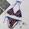 Bikini-Set, modische Damen-Badebekleidung, sexy Bikini, Nylon, schnell trocknend, BH-Shorts, zweiteiliges Set, Luxus-Designer-Badeanzug für Damen, F-Jacquard-Bikini-Anzug