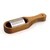 Outils à fromage râpe en acier inoxydable avec boîte de collecte en bois d'acacia amovible serveur 230918