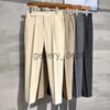 Pantaloni da uomo INS Light Luxury Business Gentleman British Style Yuppie Pantaloni piccoli Fashion Street Wear Semplice tinta unita Versatile Pantaloni casual Coreano J230918